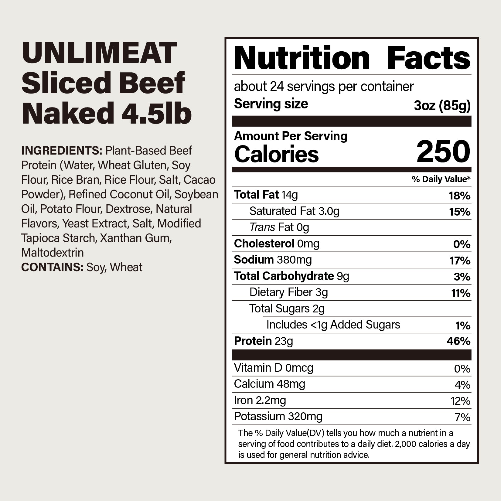 Plant-Based Sliced Beef Naked