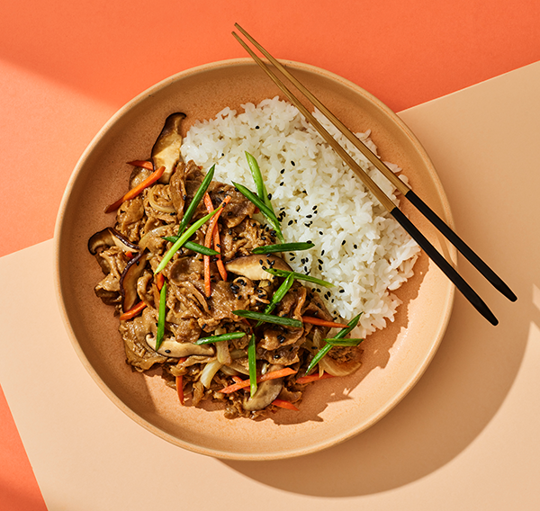 Plant-based Bulgogi over Rice